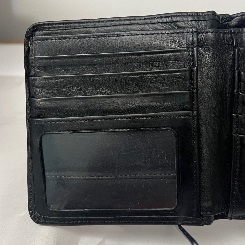 Vintage Coach Black Leather Wallet kisslock - Picture 11 of 17